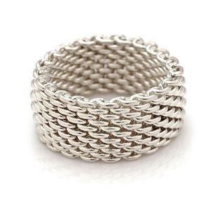 Tiffany & Co. Mesh Ring Sterling Silver - size 6
